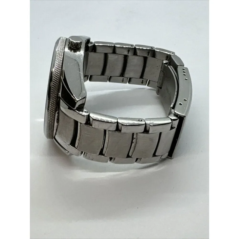 Fossil Justine BQ3102 Men Silver Stainless Steel Analog Dial Wrist Watch JNA338
